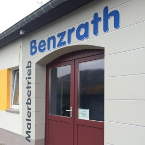 Frontansicht des Malerbetriebes Benzrath in Prüm